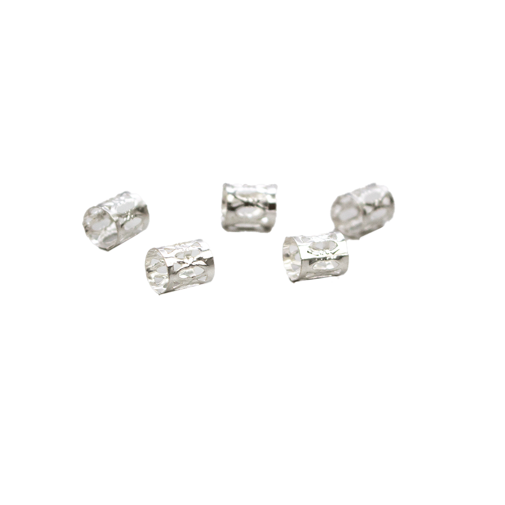 Metal Silver Small Hair Beads HB - FK635 - BLAQUE MANGO