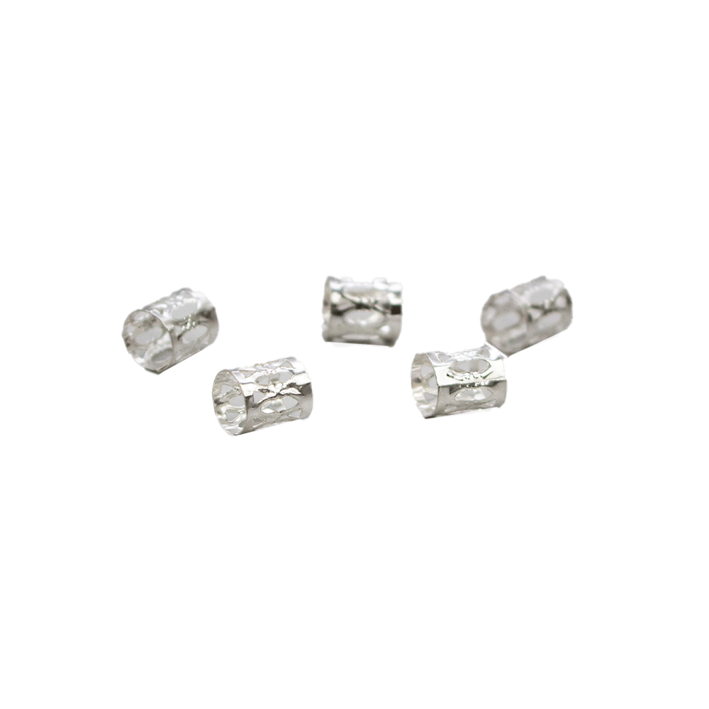 Metal Silver Small Hair Beads HB - FK635 - BLAQUE MANGO