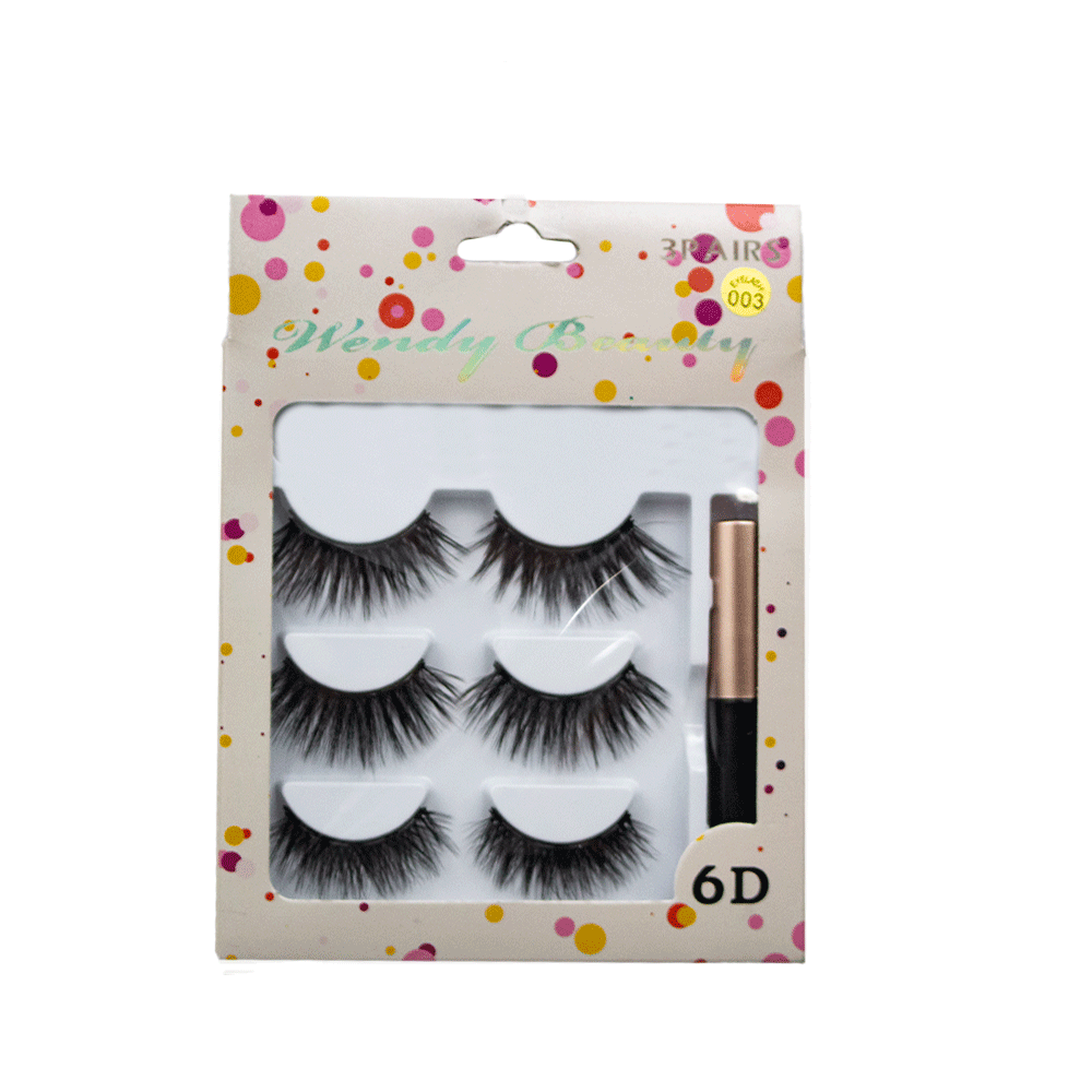 Wendy Beauty CY103 Magnetic Eyeliner Eyelash Suit Luxury 3Pairs (003/004) - BLAQUE MANGO