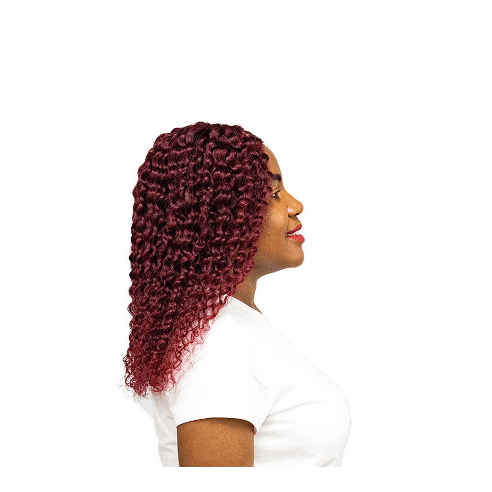 T - Frontal Deep Curl 13A 20" (99J) Lace Wig - BLAQUE MANGO