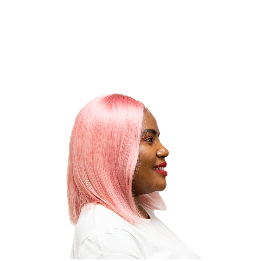 T - Frontal Bob 13A 14" (Pink) Lace Wig - BLAQUE MANGO