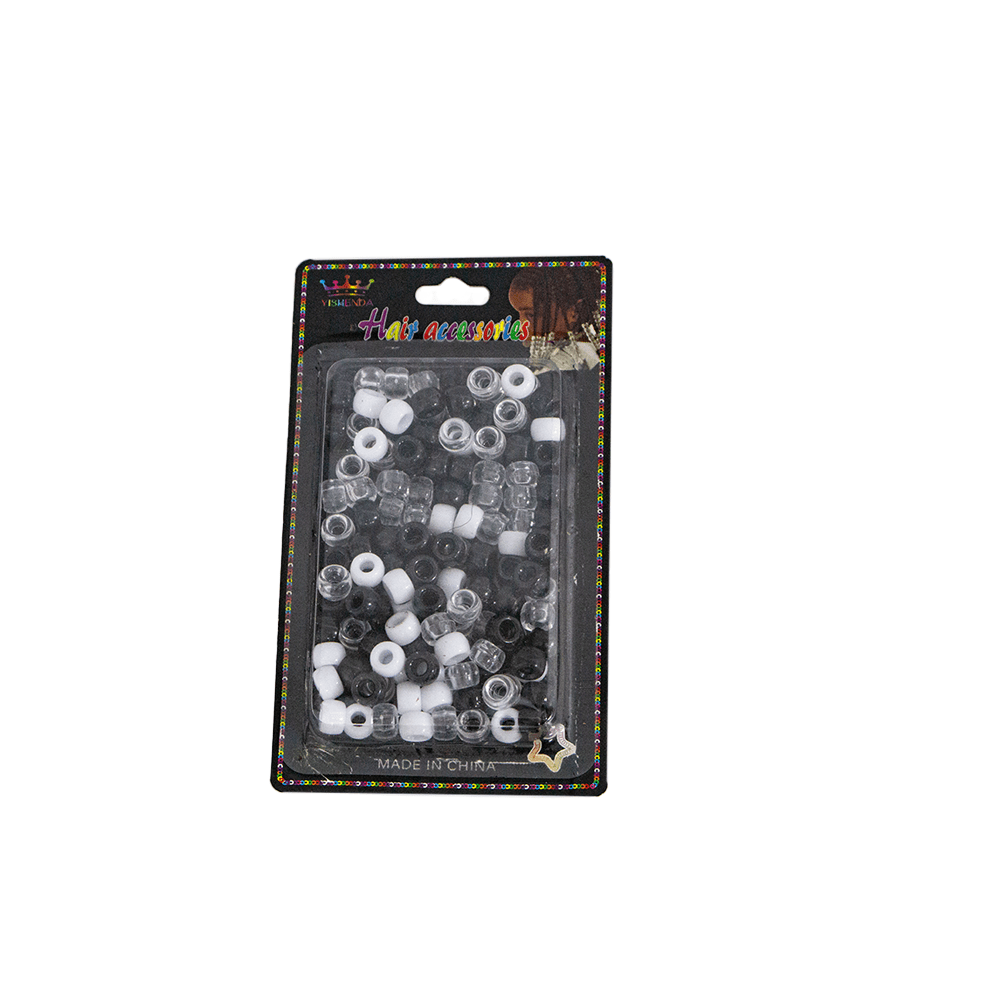 Hair Beads Black/Clear 5ml HB - CVF - 026 - BLAQUE MANGO