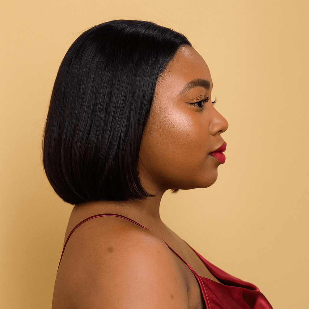 15A Peruvian 8" DDrwan 140g 13x4 Lace Wig NC STW - BLAQUE MANGO