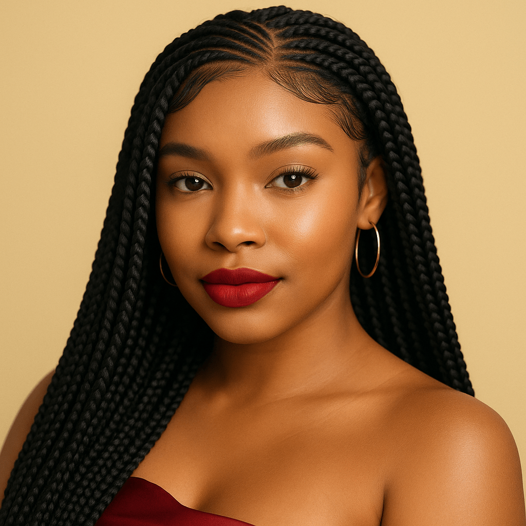 BGW - 11622 THT Cornrow Braided Wig 1B - BLAQUE MANGO