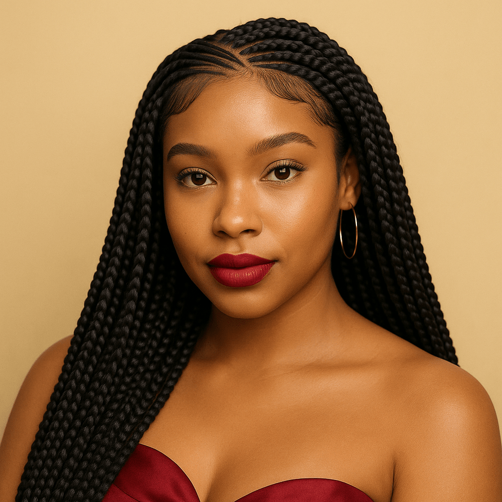 BGW - 11622 THT Cornrow Braided Wig 1B - BLAQUE MANGO