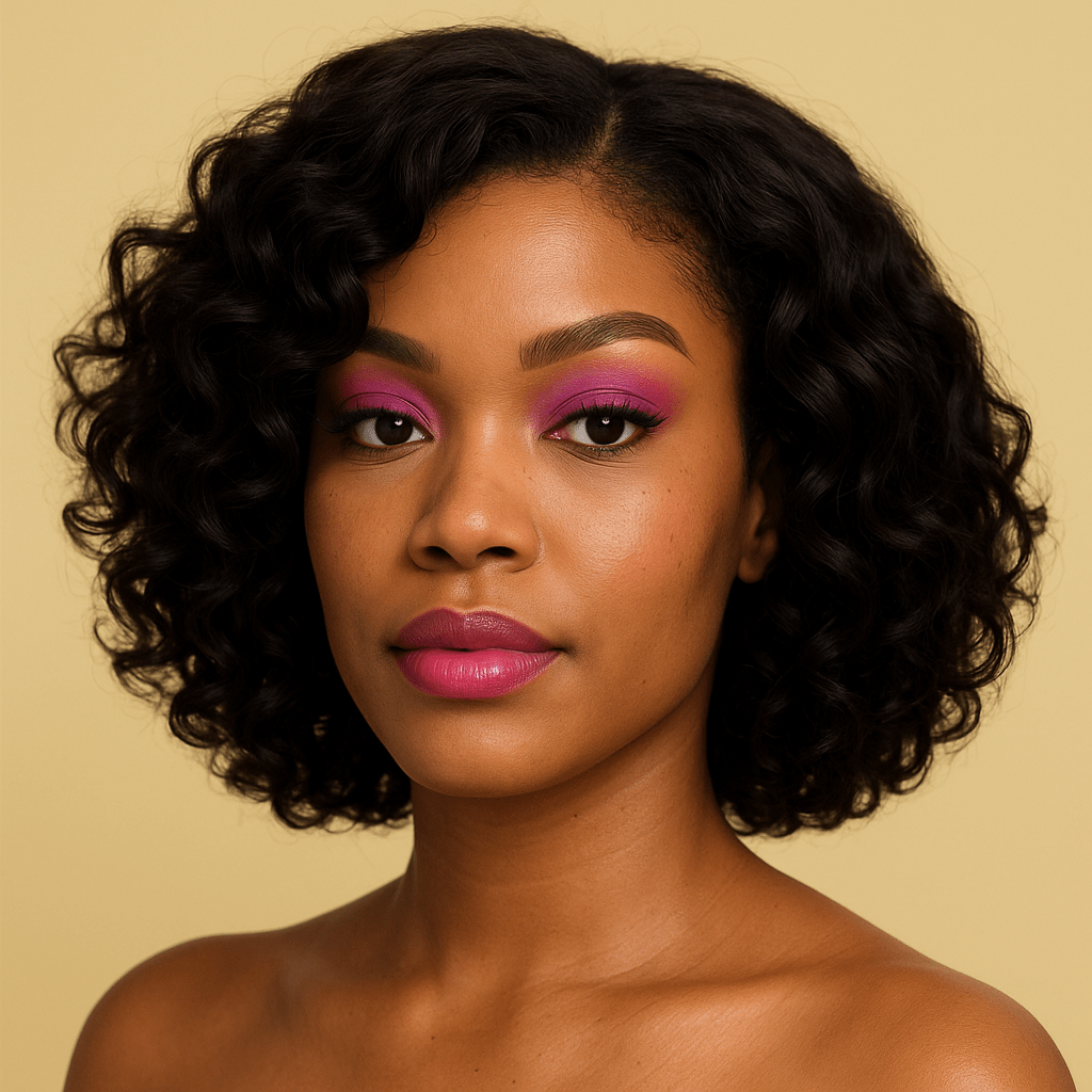 Glueless Wig 14'' 4x4 Bouncy Curly 220G NC - BLAQUE MANGO