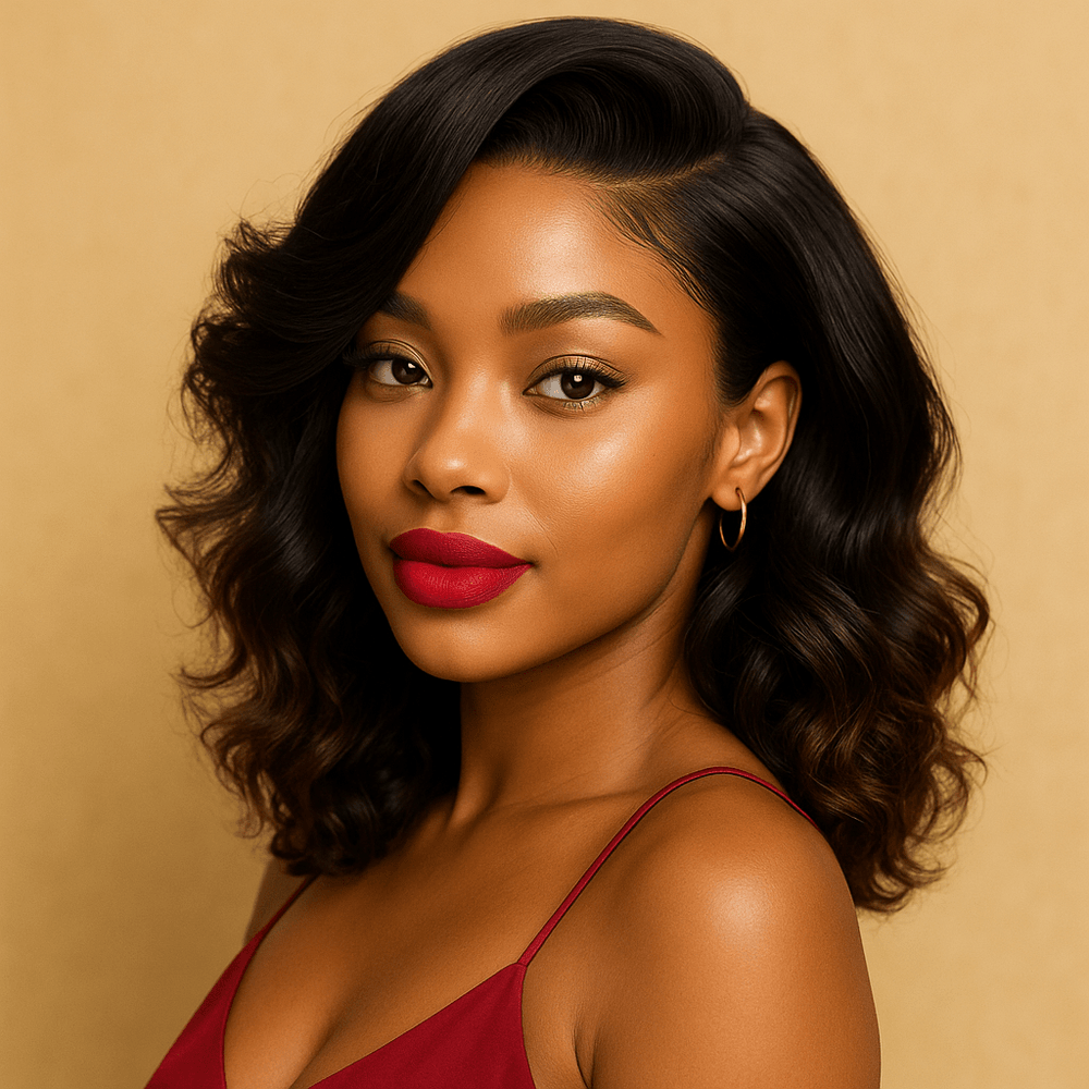 Frontal Wig 18 - 22'' 13x6 Bouncy Curly 250G T1B/30 - BLAQUE MANGO