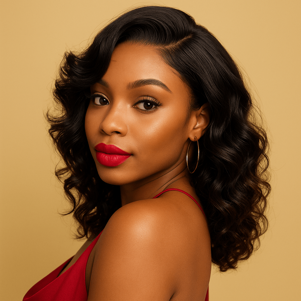 Frontal Wig 18 - 22'' 13x6 Bouncy Curly 250G T1B/30 - BLAQUE MANGO