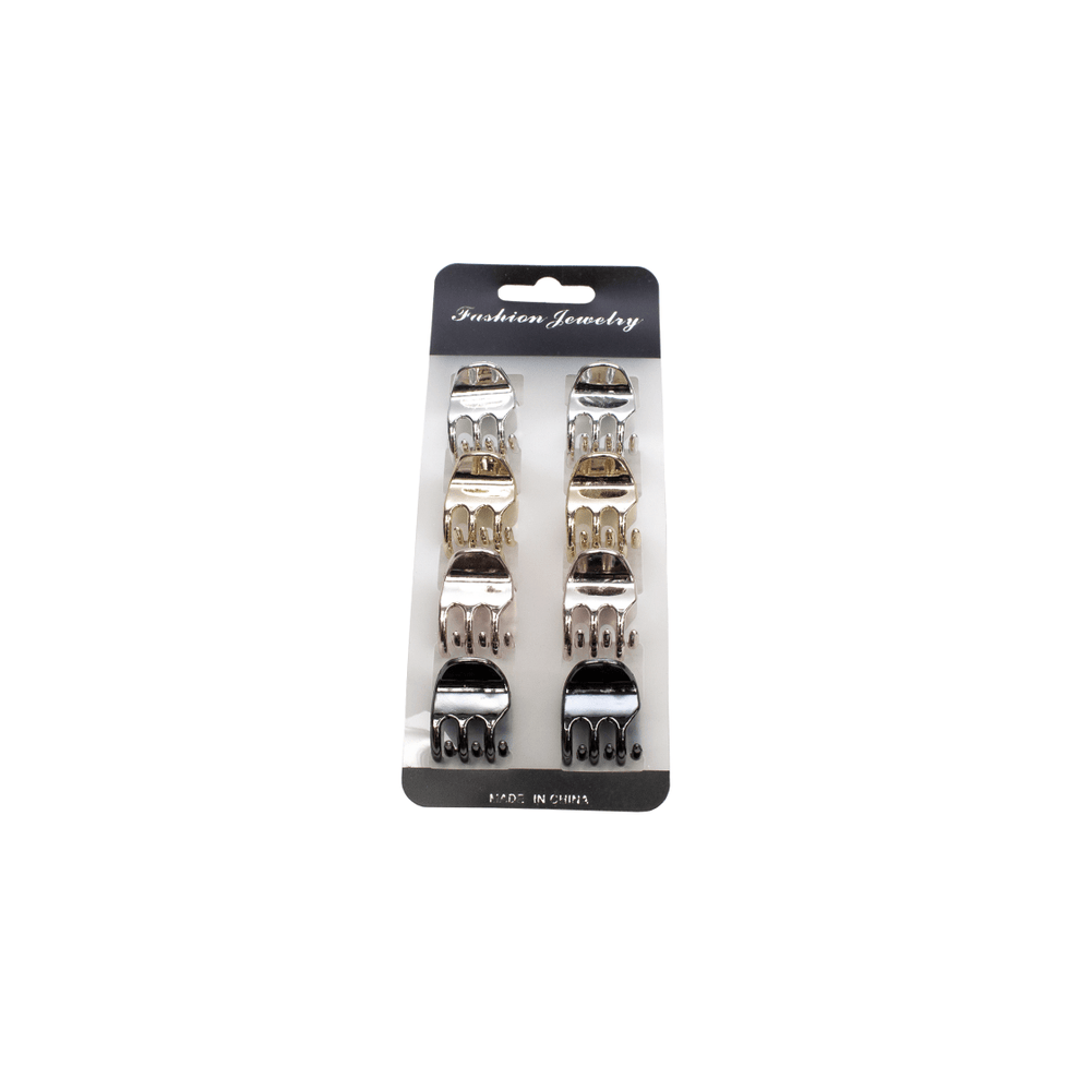 Cosmo Hair Clips Silver Small CL - CRG - 367 - BLAQUE MANGO