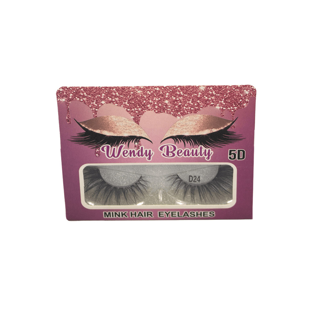 Wendy Beauty XKJM06 - 2 Mink Hair Eyelashes 5D (D24/128/150/160/204) - BLAQUE MANGO