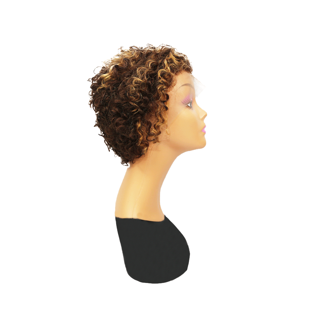 Natural Pixie 13A (4/27) Curly Lace Wig - BLAQUE MANGO